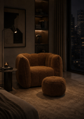 Uptown Cozy Bean Bag Chair with Ottoman