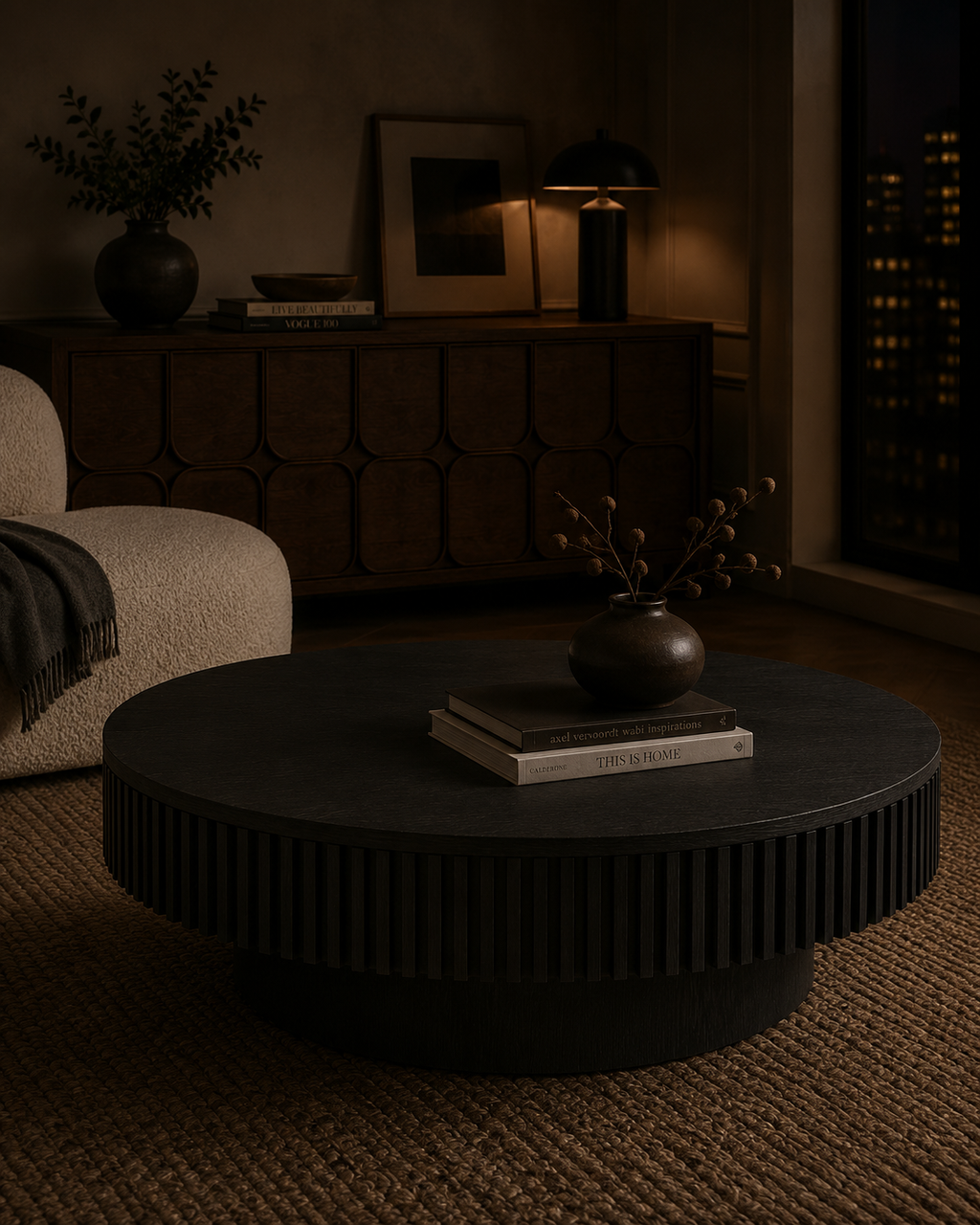 Back to Black Oval Coffee Table