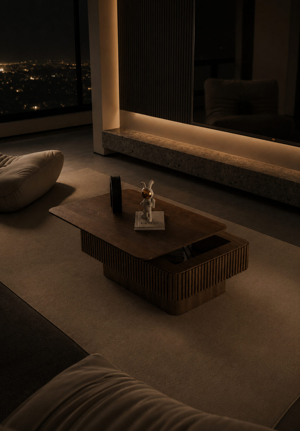 'Didn't Cha Kno' Ribbed Coffee Table