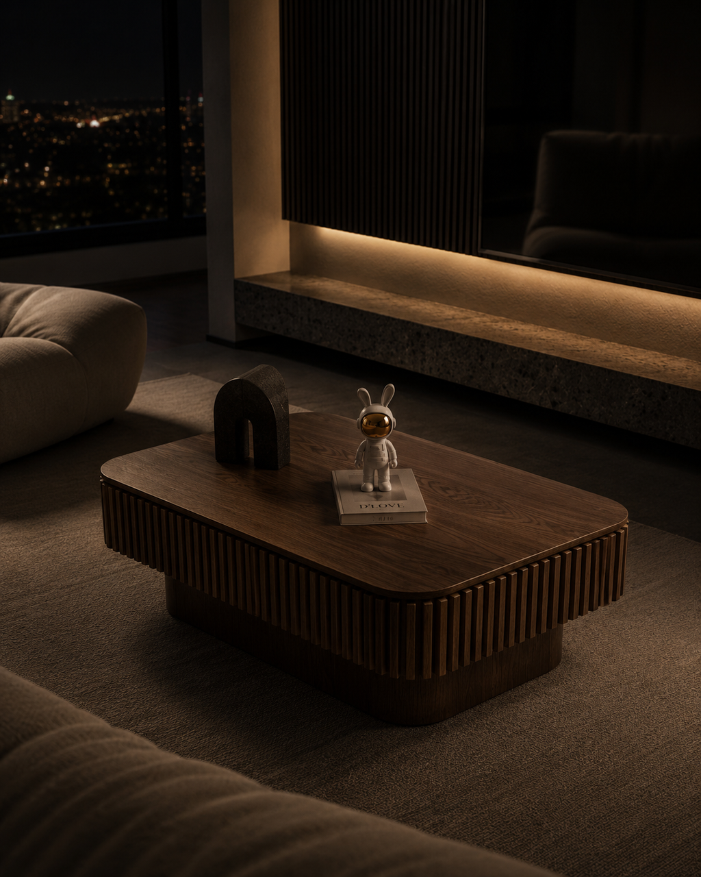 'Didn't Cha Kno' Ribbed Coffee Table