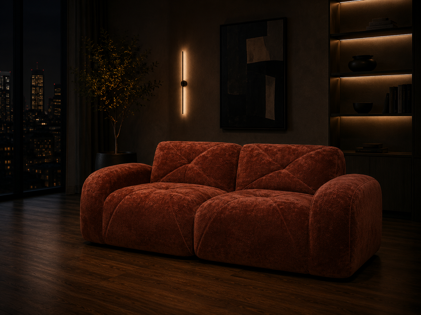 Boogie Down Velvet Sofa
